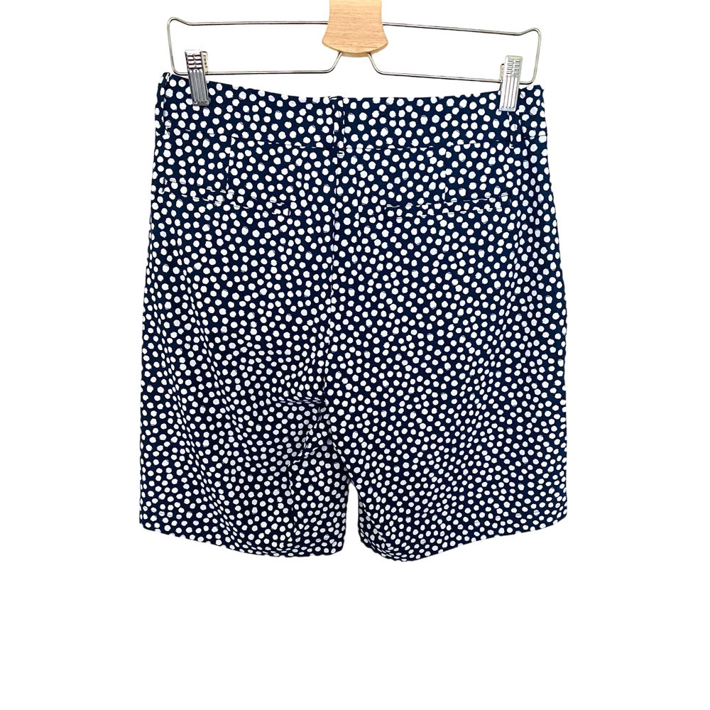 Spanx Sunshine Women Shorts 10" Bermuda Navy Blue Polka Dot Shorts - Picture 4 of 7